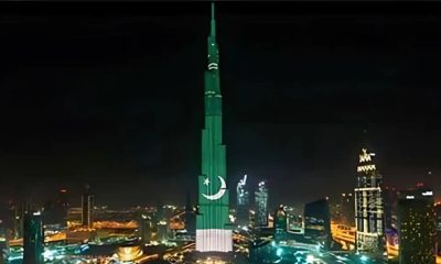 Burj Khalifa Lights Up In Pakistans Flag Colors To Mark 78th Independence Day