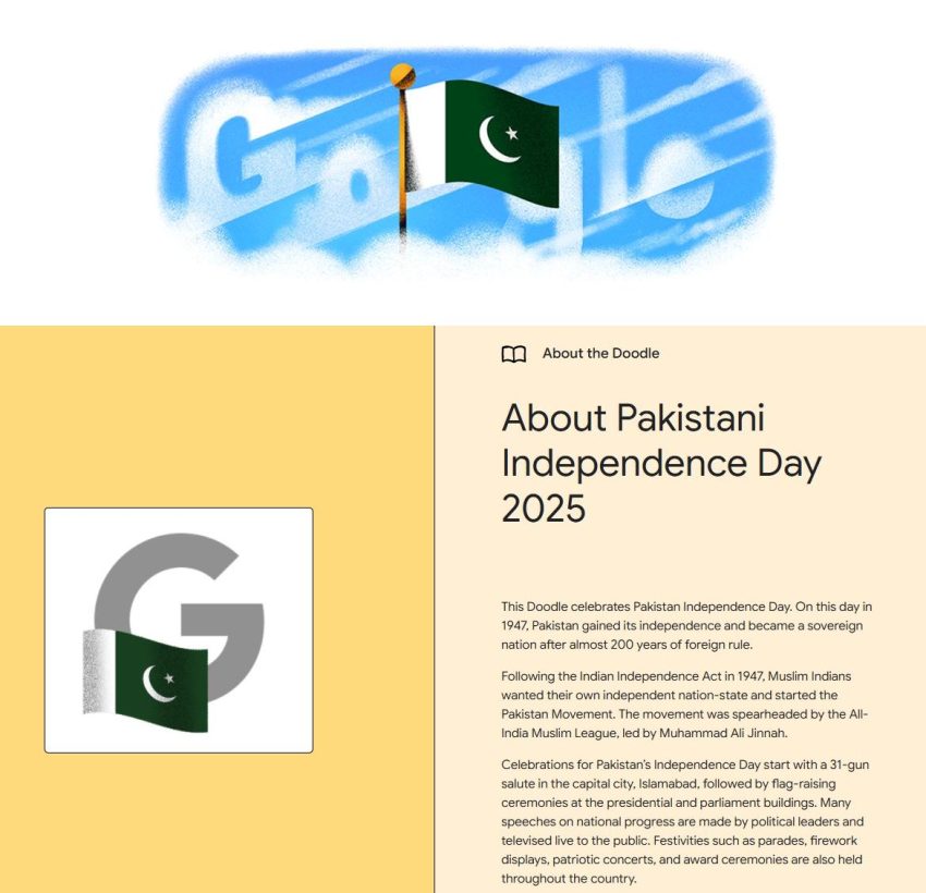 Google Marks Pakistans Freedom With Dazzling Independence Day Doodle 