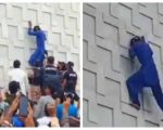 Watch Boy Climbs Wall Of Mazar E Quaid Arrested By Police