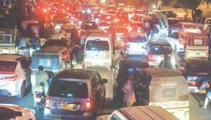 Heavy Rain Triggers Massive Traffic Jams Across Karachi