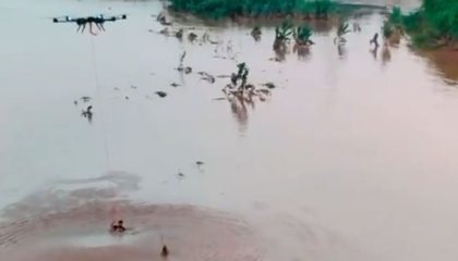 In A First Punjab Launches Emergency Airlift Drone To Rescue Flood Victims