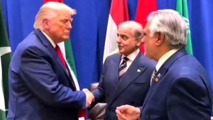 Pm Shehbaz Trump Hold Informal Meeting At Arab Islamic Summit In New York