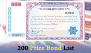 Rs200 Prize Bond 15 September 2025 Draw Results Winners List