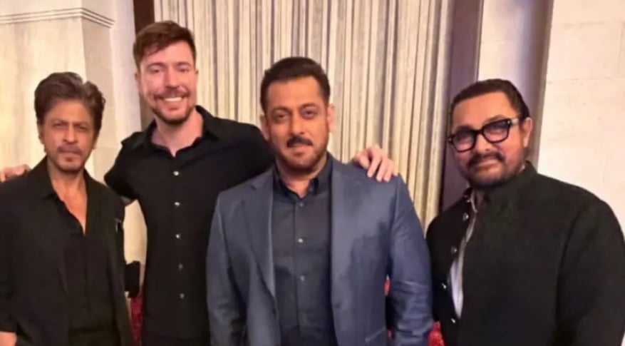 MrBeast sparks frenzy as he poses with Bollywood’s three Khans in Riyadh MrBeast sparks frenzy as he poses with Bollywood’s three Khans in Riyadh