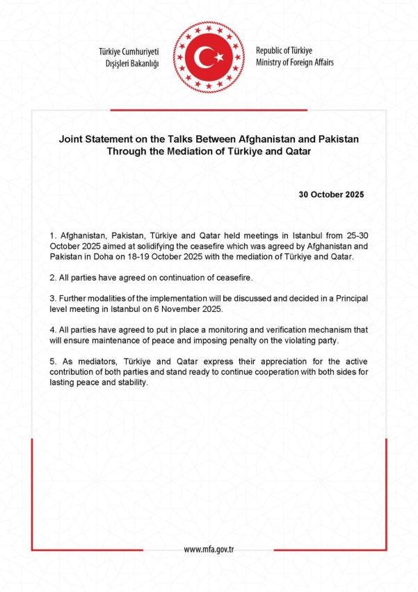 Pakistan Afghan Taliban Agree To Uphold Ceasefire After Istanbul Talks