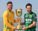 Pakistan South Africa Captains Unveil T20 Series Trophy In Islamabad