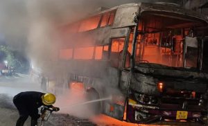 30 Burnt Alive As Passenger Bus Catches Fire After Accident In Yemen