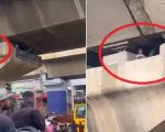 Netizens Shocked As Man Found Sleeping Inside Flyover Pillar In Viral Video