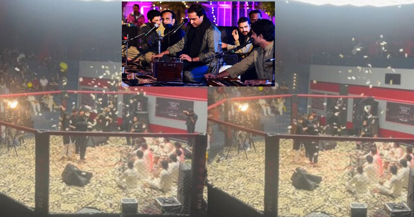 Pakistan’s first ever Qawwali Performance Inside fight cage goes viral online