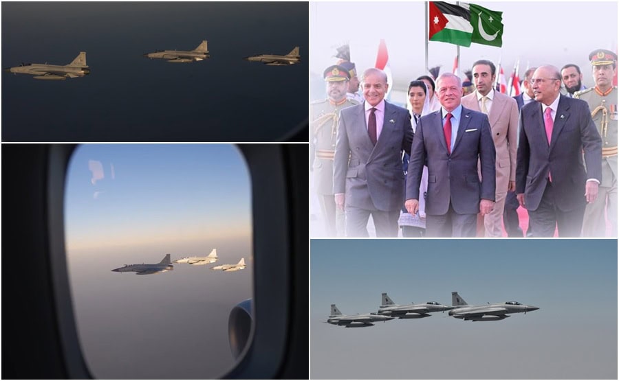 Pakistan’s JF-17, F-16 jets escort King Abdullah II of Jordan’s plane in historic welcome