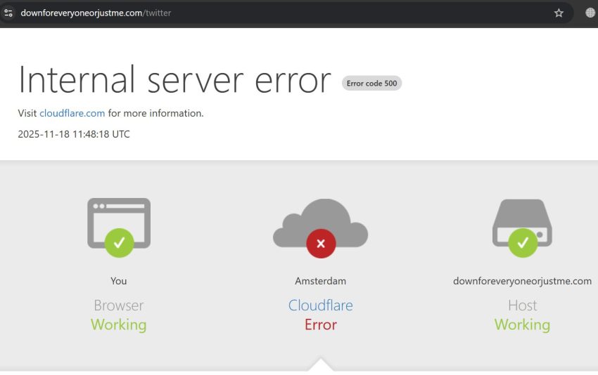 X Websites And Turnstile Down Amid Major Cloudflare Outage
