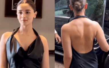 Alia Bhatt Stuns Fans In Black Halter Neck Dress See Viral Pics