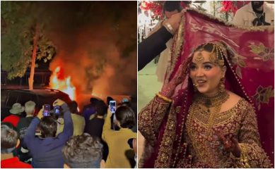 Car Goes Up In Flames At Rabeeca Khans Baraat And Netizens Call It Content