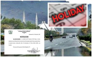 December 26 Declared Holiday In Islamabad