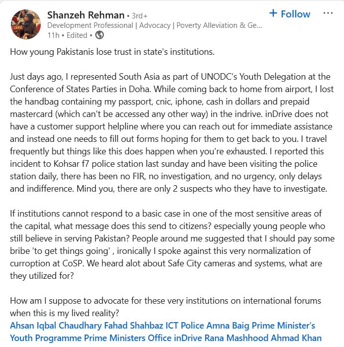 Indrive Ride Turns Nightmare As Passenger Reports Missing Passport Cash 