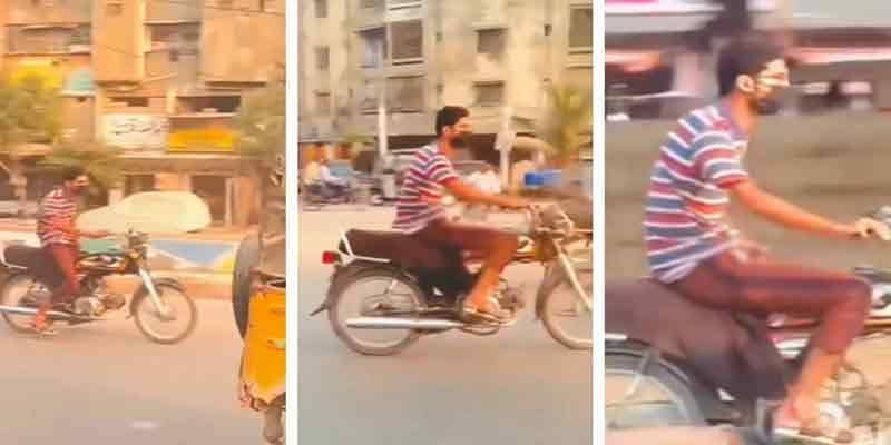 Man Filmed Masturbating While Riding Bike On Busy Karachi Road Video