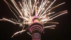 New Year Celebrations Begin In New Zealand With Spectacular Fireworks Display