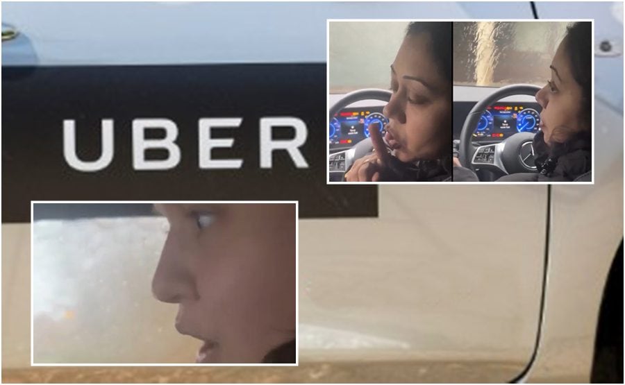 Indian Woman Uber Taxi Driver refuses to let passenger exit without tip in UK