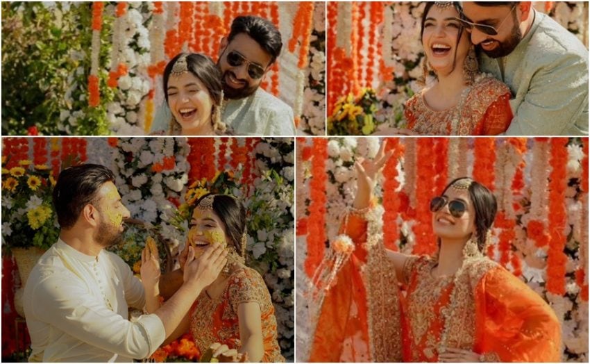 Laiba Khan Finally Reveals Husband Jawad In Sun Kissed Mayun Pictures