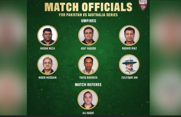 Pakistan Vs Australia Match Officials Announced For T20 Series