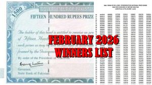 1500 Prize Bond February 2026 Check Draw Results Online