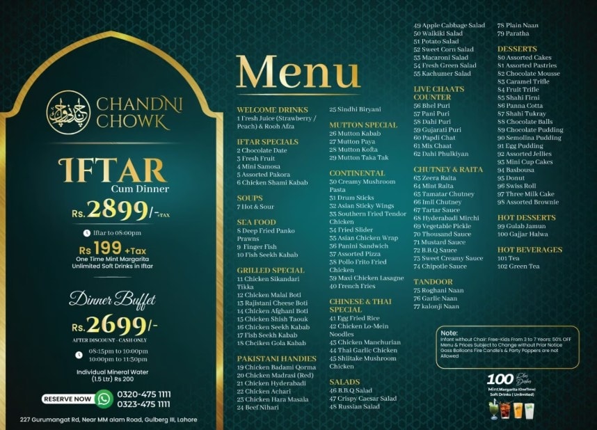 Best Iftar In Lahore 2026 Check Top Ramadan Buffets Dining Deals 