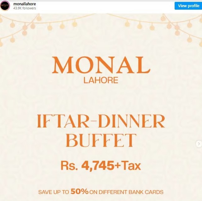 Best Iftar In Lahore 2026 Check Top Ramadan Buffets Dining Deals 