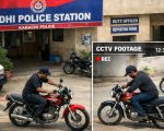Bike Stolen From Landhi Police Station In Karachi Under Cctv Surveillance