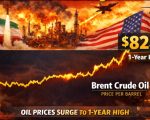 Brent Crude Hits 82 Per Barrel As Global Oil Prices Reach One Year High Amid Iran Us War