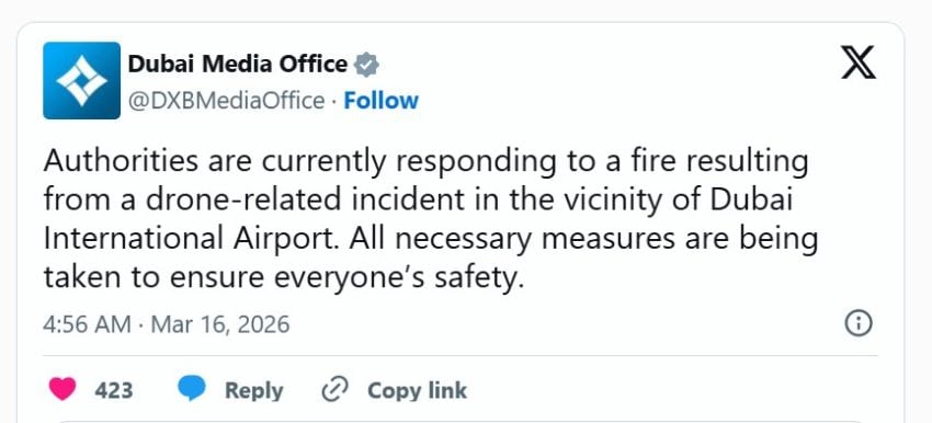 Dubai Airport In Flames As Iranian Drone Attack Causes Huge Fire 