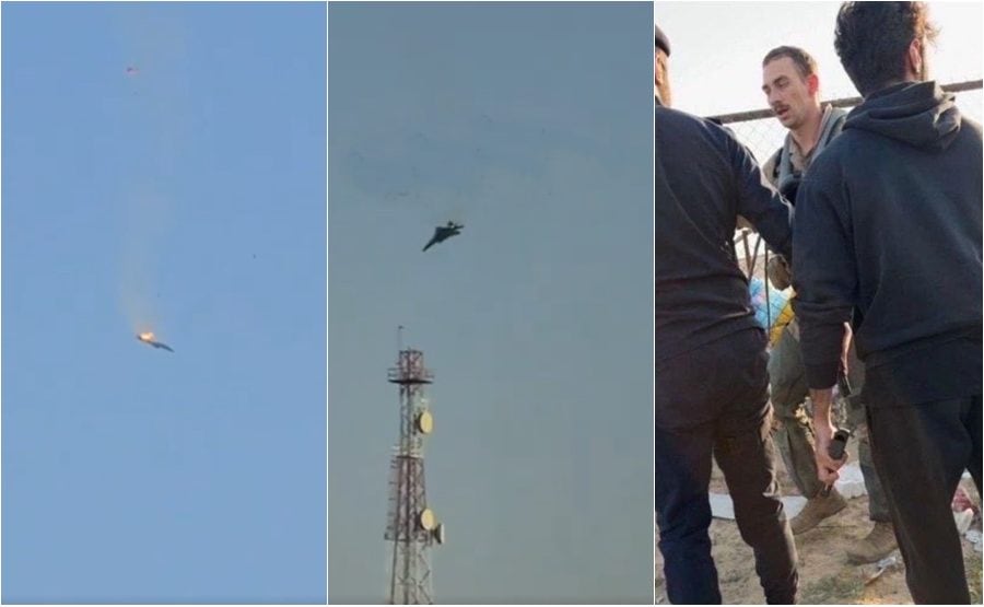 Flames over Kuwait as US Fighter Jet f-15 Crashes amid tensions with Iran