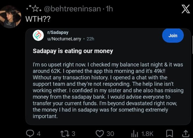 Sadapay Under Fire As Pakistani Users Report Missing Funds Frozen Accounts 