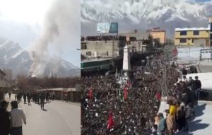 Skardu In Flames As Protesters Burn Un Office Govt Buildings After Khameneis Killing