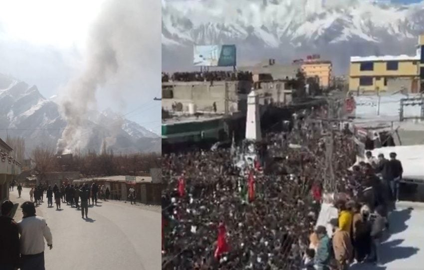 Skardu In Flames As Protesters Burn Un Office Govt Buildings After Khameneis Killing