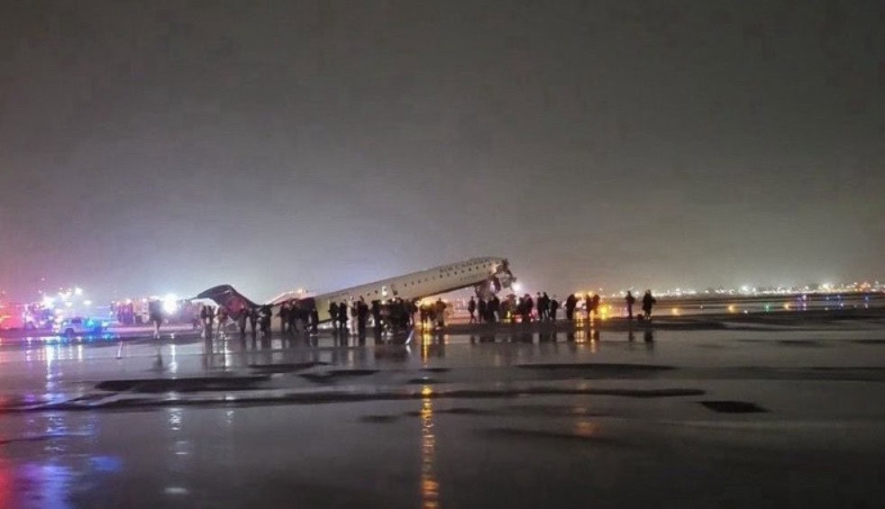 Two pilots killed as Air Canada Express Jet collides with Fire Truck at NYC LaGuardia Airport