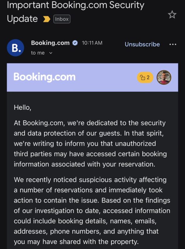 Booking Com Hacked Millions Of Travelers Data Exposed In Major Breach 