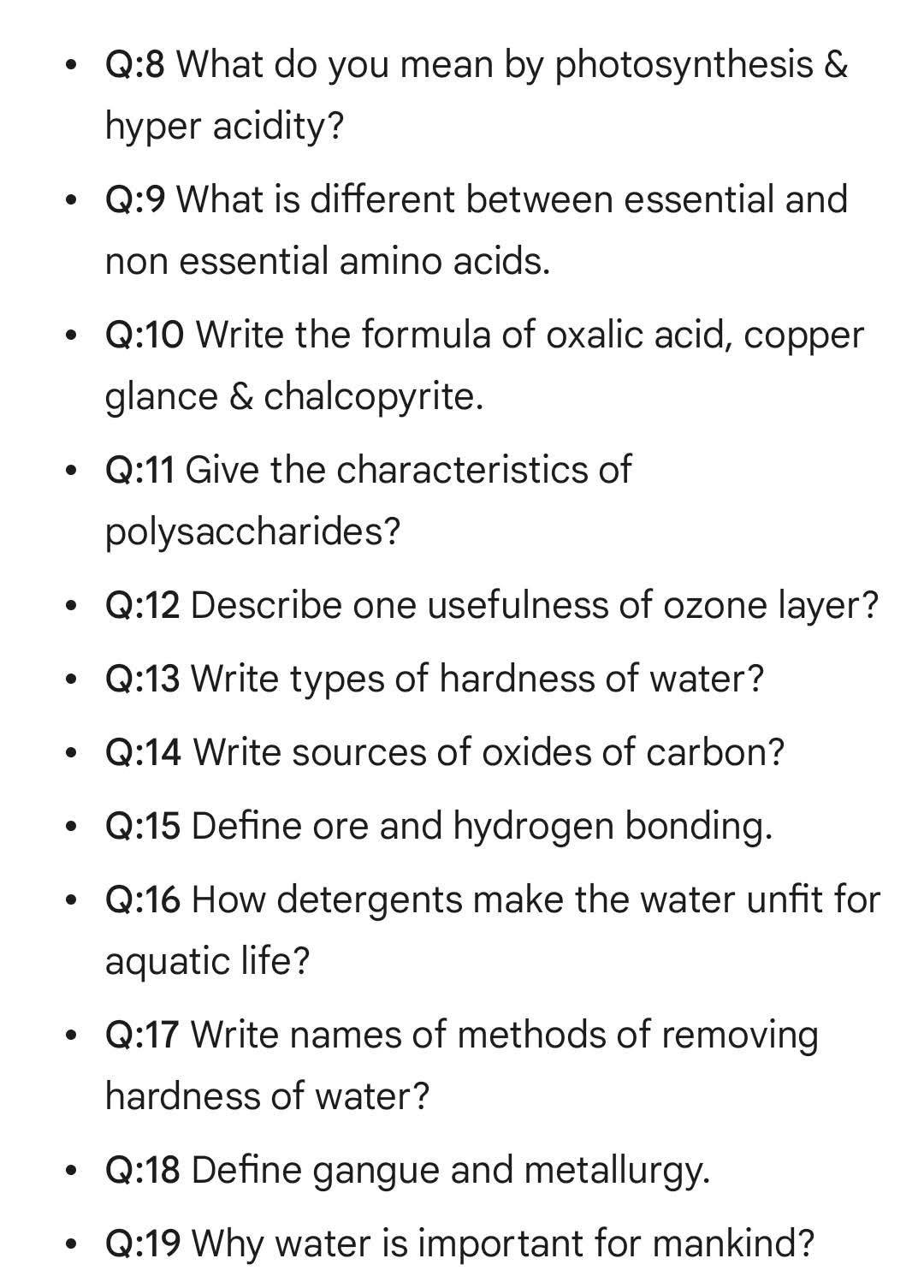 Chemistry Class 10 Guess Paper For Annual Exams 2026 Matric Model Papers 