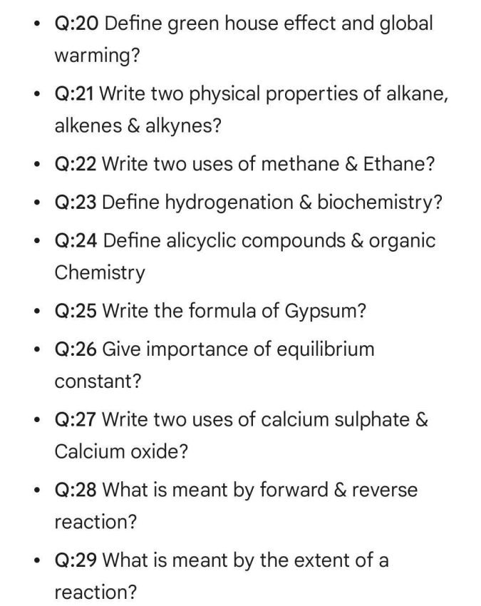 Chemistry Class 10 Guess Paper For Annual Exams 2026 Matric Model Papers 