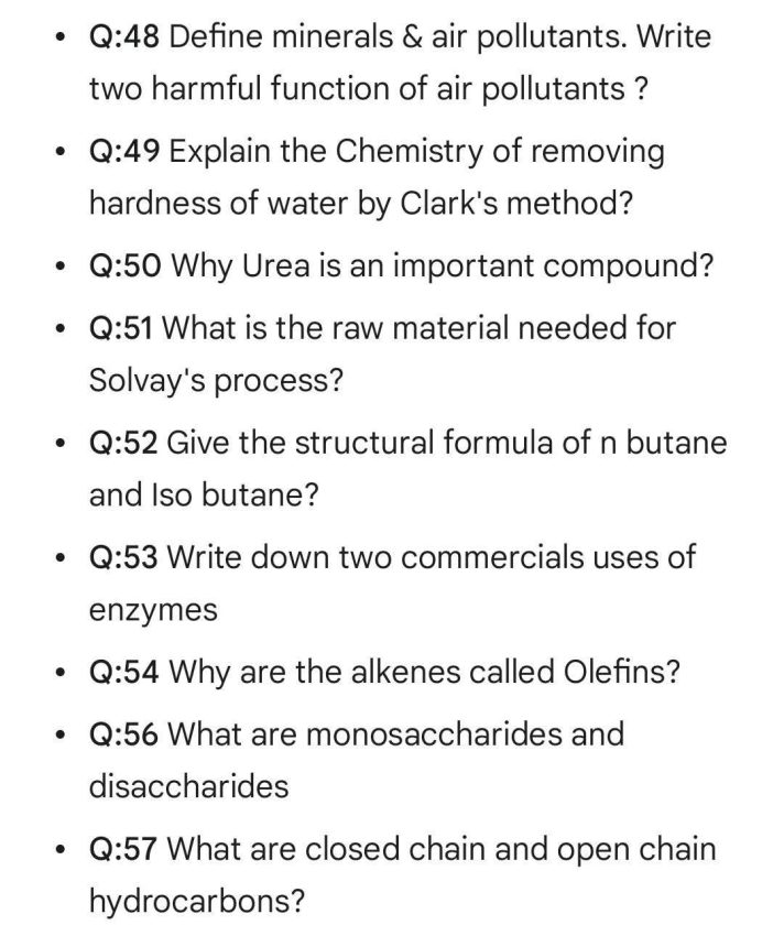 Chemistry Class 10 Guess Paper For Annual Exams 2026 Matric Model Papers 