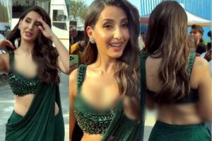 Nora Fatehi Turns Heads In New Bold Saree Look