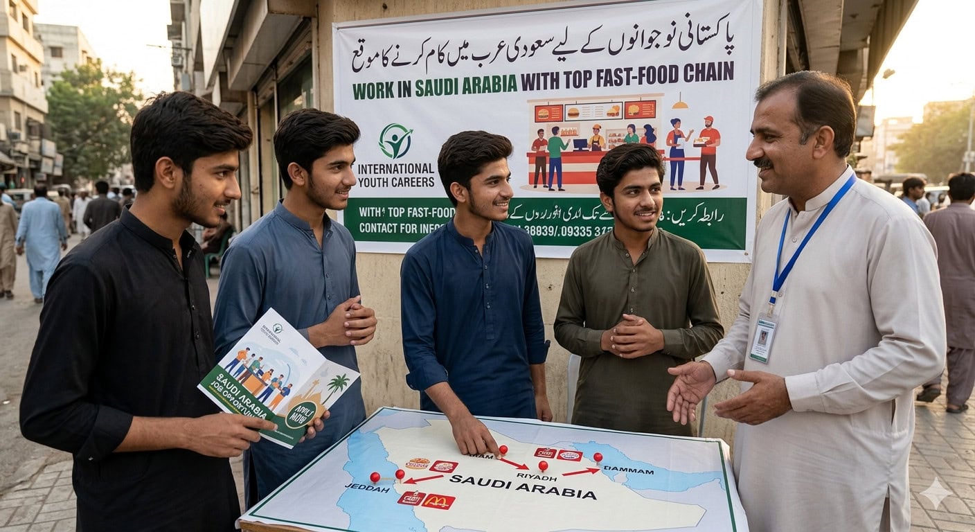 Opportunity for Punjab Youth to Work in Saudi Arabia with Top Fast-Food Chain