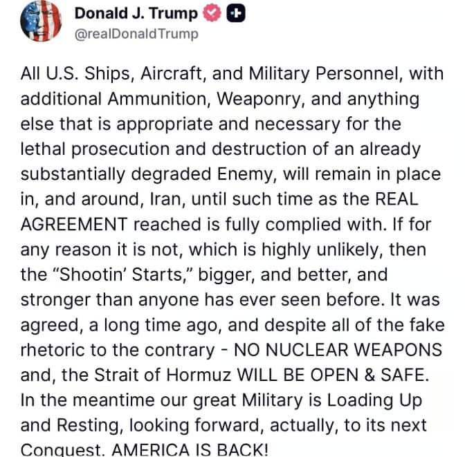 Us Forces To Stay In Region Around Iran Despite Ceasefire Trump Says 