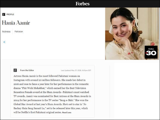 From Hania Aamir To Maheera Ghani Pakistanis Who Made It To Forbes 30 Under 30 Asia 2026 