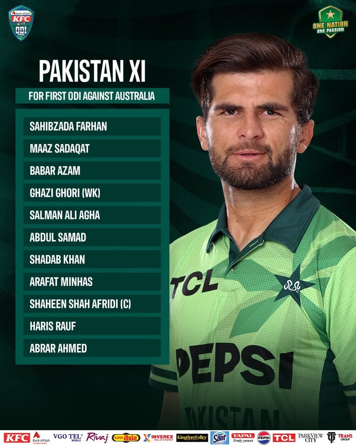 Pakistan Opt To Bowl First In Maiden Odi Against Australia 