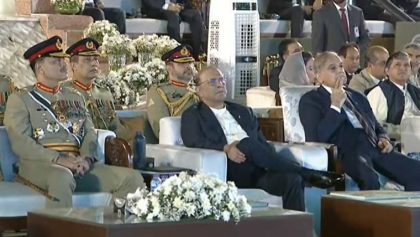 Pakistans Civil Military Leadership Attend Marka E Haq Celebrations In Islamabad
