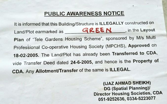 Tele Gardens Islamabad On Cda Radar As Over 100 Houses Declared Illegal In Green Land Action 