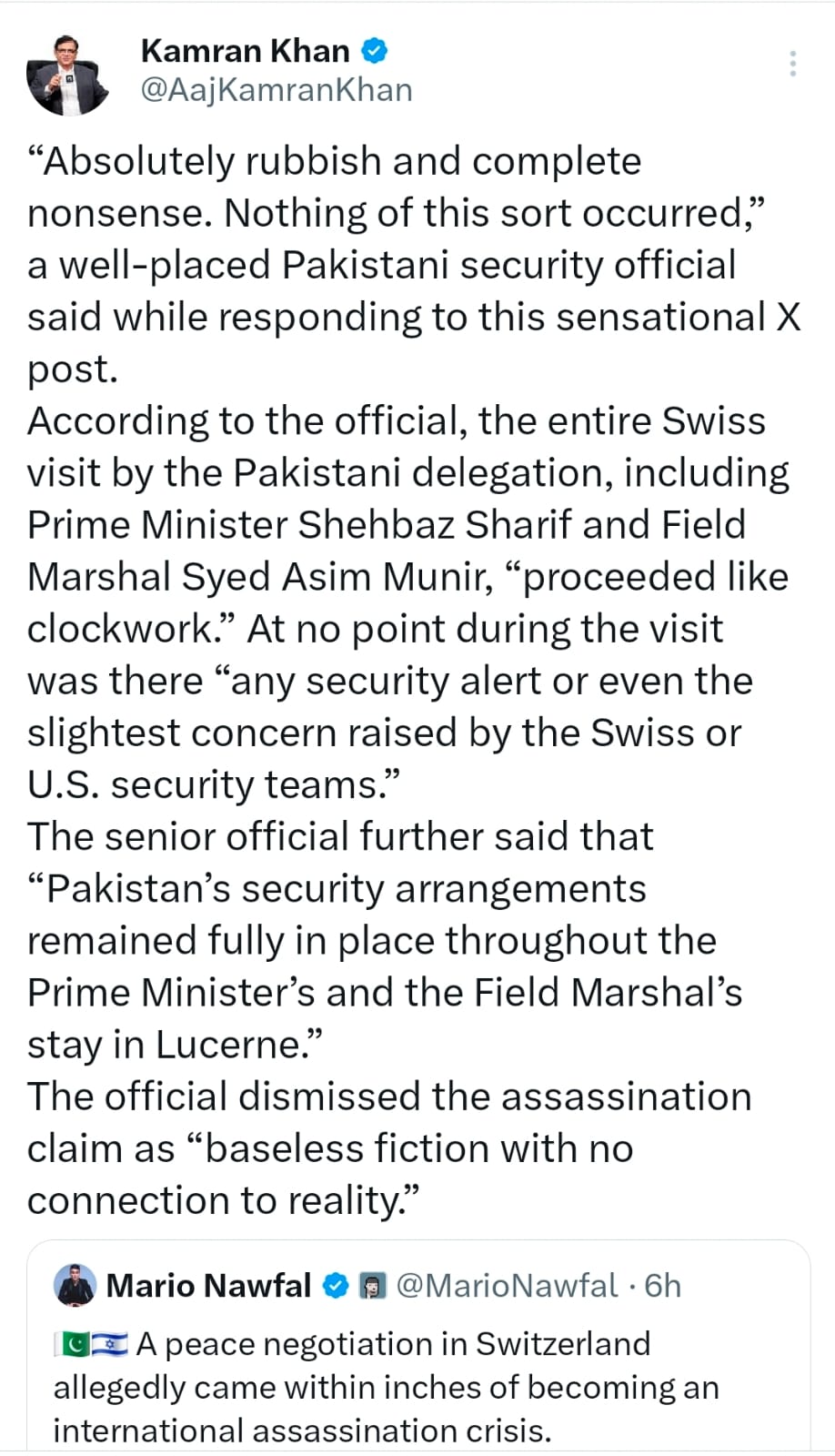 Has Pakistans Intelligence Thwarted Assassination Attempt On Field Marshal Asim Munir During Us Iran Peace Talks 