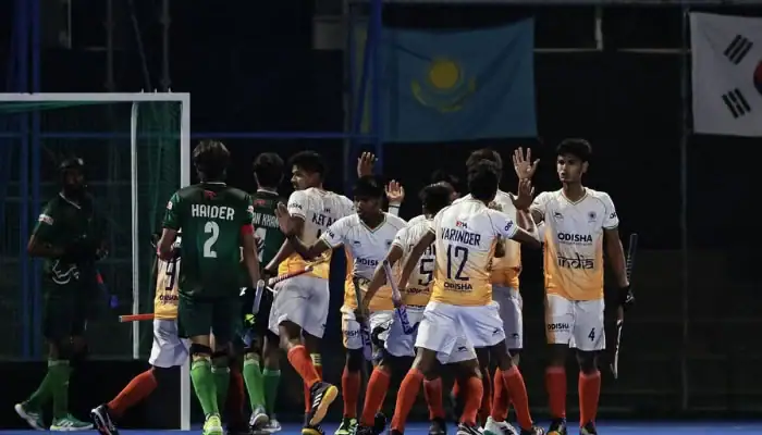 India Edge Pakistan 5 3 To Reach U18 Hockey Asia Cup Final