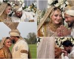 Momina Iqbal Stuns In Golden Bridal Look As Nikah Pictures Break The Internet