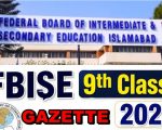 Fbise Class 9 Gazette Download Pdf 2026 Matric Result